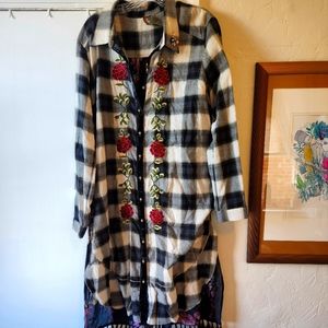 Aratta Silent Journey Plaid Duster L